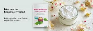 Naturheilsalbe. Link zum Buch Naturheilsalben selbst gemacht.